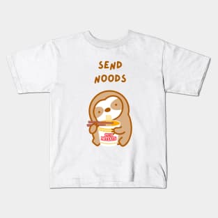 Send Noods Cup Noodles Sloth Kids T-Shirt